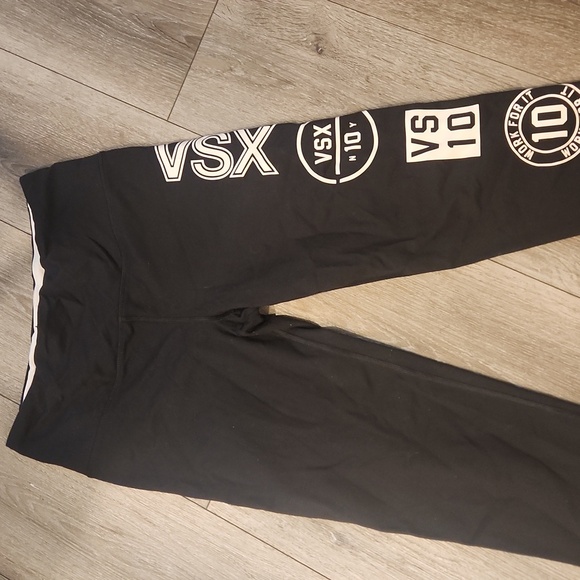 VSX Black Leggings with White Graphics - Picture 2 of 5